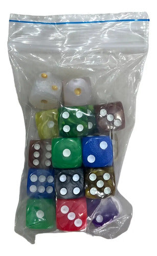 Dados Colores X 20 Unidades (10 Pares) 1.5x1.5cm Colores