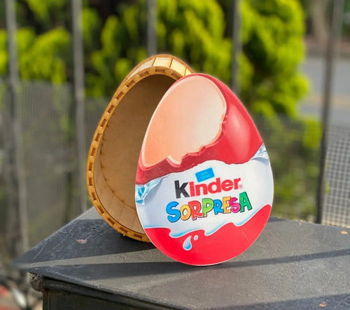 Caja Decorativa Forma De Huevo Kinder Regalo 20x14x6 Cm  Mdf