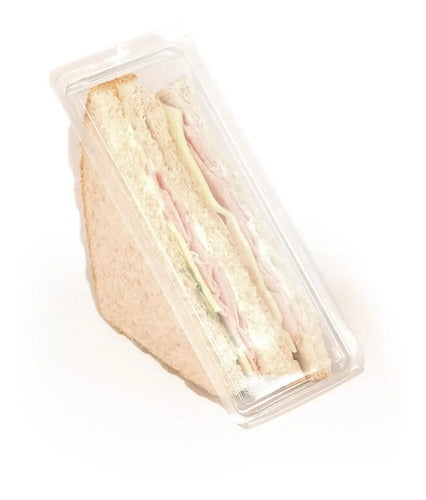 12 Pcs Contenedor Plástico Porta Sandwich Darnel Transparente