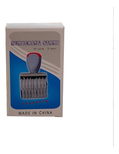 Sello Numerador Manual 8 Dígitos Gris