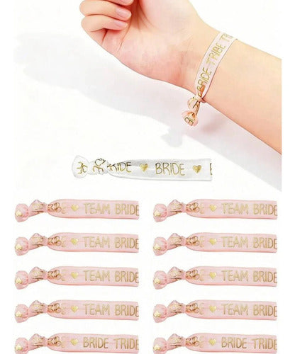 Pulsera Manillas Despedida De Soltera/damas De Honor X11pcs Rosa 6 Cm
