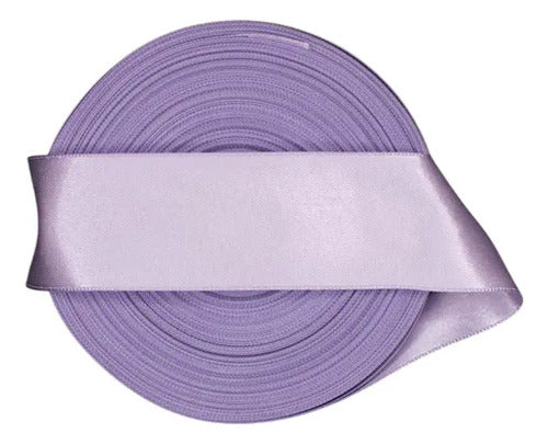 Cinta Raso Tela Lila Satín Moños 3.5cm X 25 Mts Lila 3.5cm