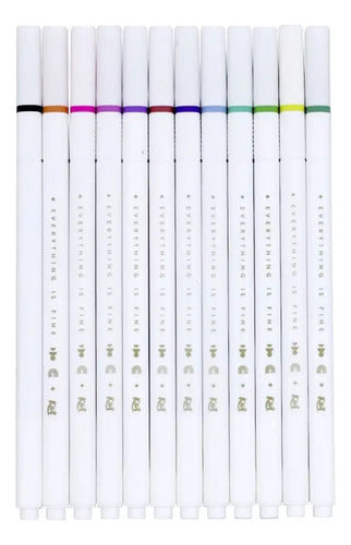 Marcadores Kiut Fineliners 0.7mm X 12 Colores