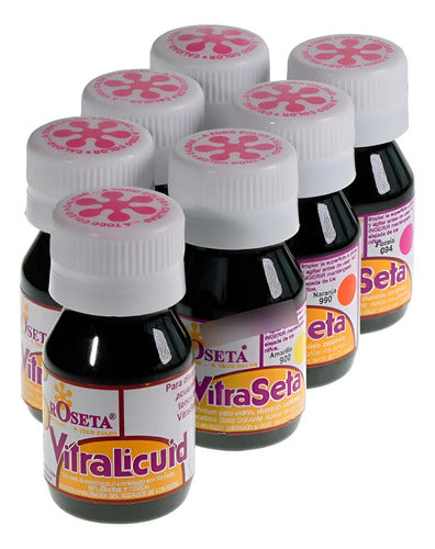 Vitraseta Roseta 30ml X 5 Colores Surtido