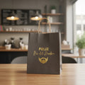 Bolsas Papel Regalo Día Del Hombre 25x20x12cm - 12 Unidades Negro Dorado