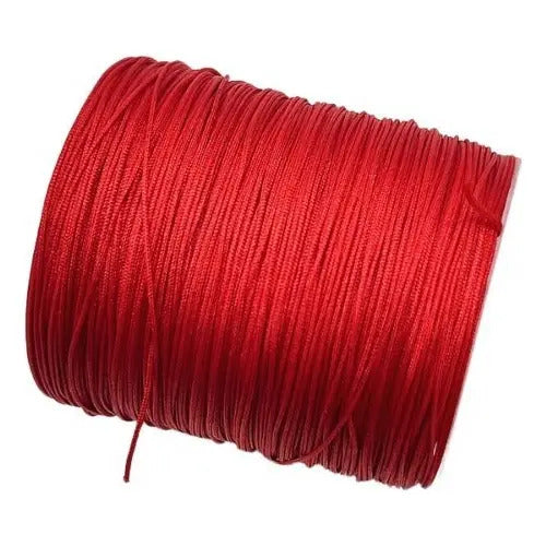 Hilo Chino 0.8mm X 90 Mts Rojo Para Bisutería Manillas 1 Cm