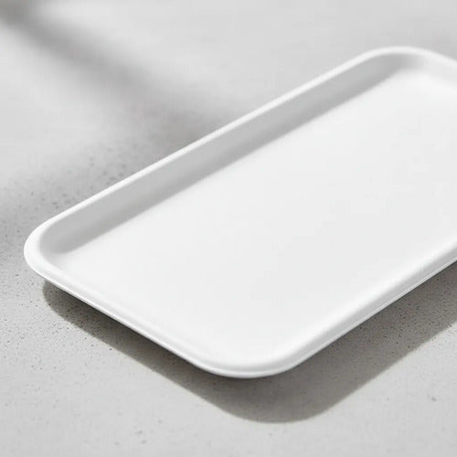 Bandeja Desechable Icopor 21.2x12.2cm #17 X 50 Unidades Blanco