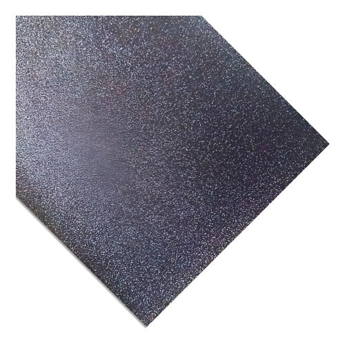 Cartulina Escarchada Negro 70x50cm X 6 Unidades Negro 70 X 50 Cm