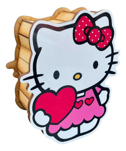 Caja Decorativa En Forma De Hello Kitty Regalo 19x14x6 Cm  Mdf Hello Kitty
