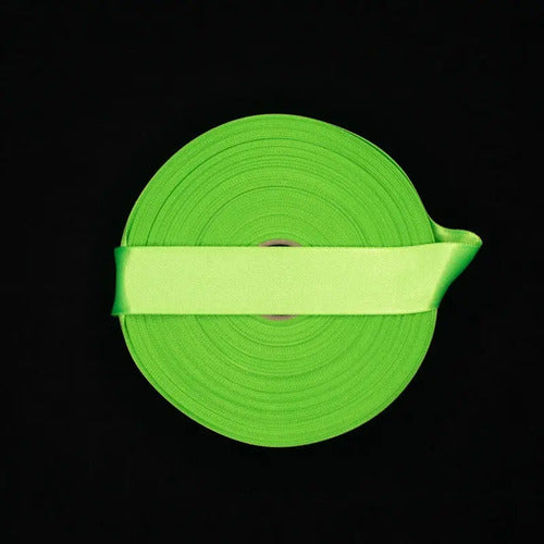 Cinta Verde Biche Raso Tela Satín Moños 50 Mts X 2.5 Cm  Verde