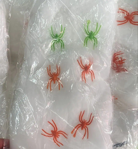 Telaraña En Algodón Para Decoración Halloween X 12 Unidades