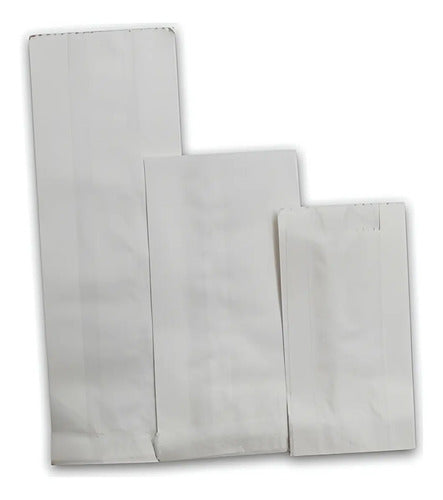 Bolsas De Papel Blanco 2 Libras 10.5x23x6cm - 100 Unidades Blanco 2 Libras