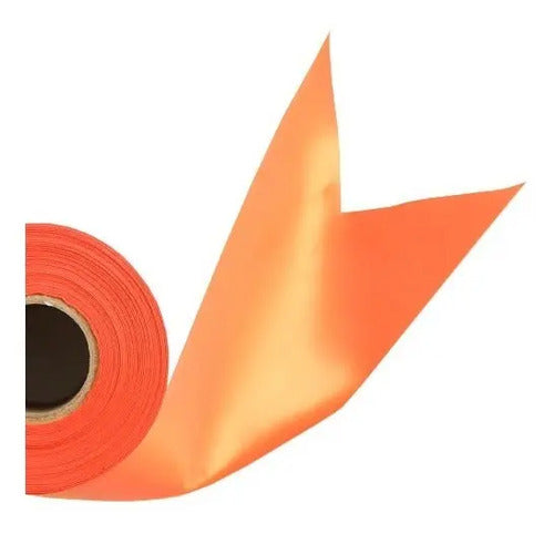 Cinta Naranja Raso Tela Satín Moños 25 Mts X 3.5 Cm  Naranja
