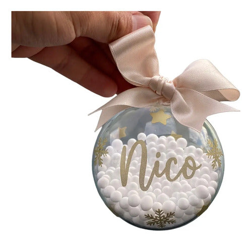 Bolas Esferas Navideñas Personalizadas 8cm X 21 Unidades Personalizado
