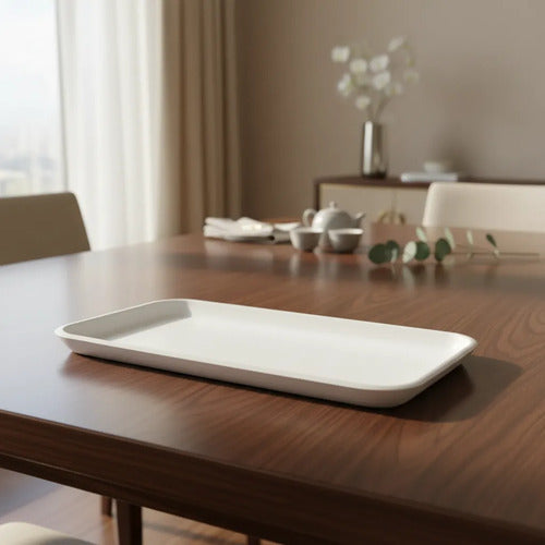 Bandeja Desechable Icopor 27.5x14.6cm #10 X 50 Unidades Blanco