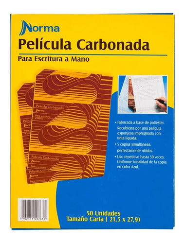 Película Carbonada Carta Norma X 50 Hojas