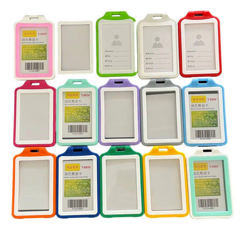 Porta Carnet Escarapela Vertical Colores X 4 Unidades
