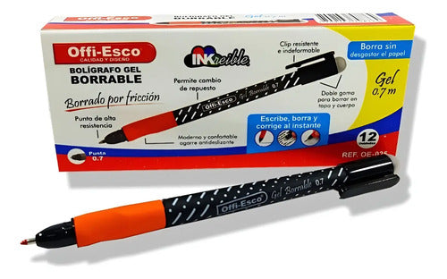 Bolígrafo Gel Borrable X 12 Pcs