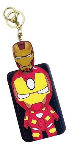 Porta Carnet Yoyo Porta Documentos Acrílico Iron Man Rojo Y Amarillo