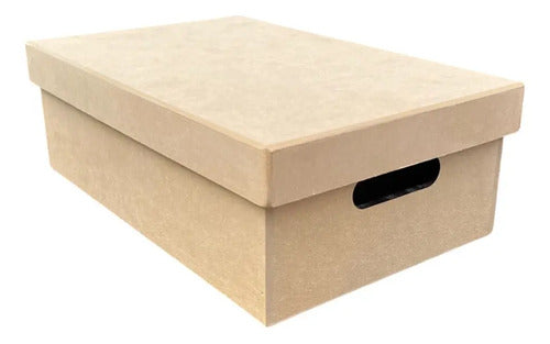 Caja Organizadora En Madera Con Manija 31x20x10cm Madera Organizadora