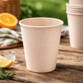 Vaso Ecológico De Caña 12 Oz Paquete X 50 Unidades Caqui Caña