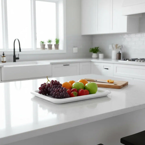 Bandeja Desechable Icopor 26x20.5cm #8 X 50 Unidades Blanco