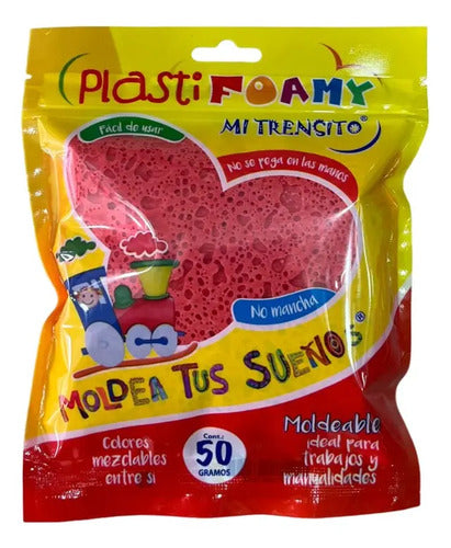 Plastifoamy Moldeable Mi Trensito 50gr X 5 Colores