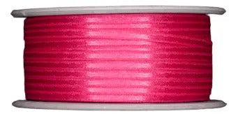 Cinta Fucsia Raso Tela Satín Moños 100 Mts X 3mm Fucsia 3mm