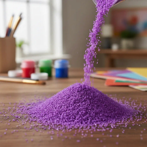 Arena Artificial Manualidades Morado X 500gr Morado