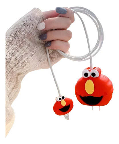 Protector Para Cable Elmo iPhone 11 Pro, 12 Y 13 Rojo