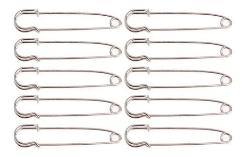 Gancho Metálico Nodriza Grande  Para Falda 7.5 Cm X 12 Und