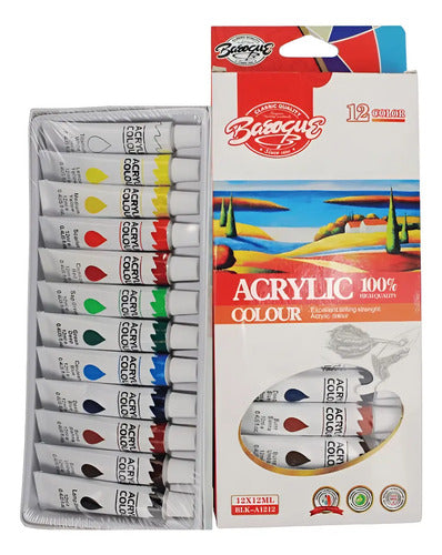 Pintura Acrílica Baroque 12ml X 12 Colores X 12 Colores