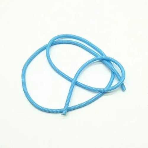 12 Unidades Protector De Cable En Resorte Azul Claro  Azul Claro
