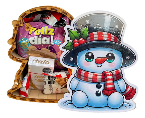 Regalo Ancheta Navidad Muñeco De Nieve