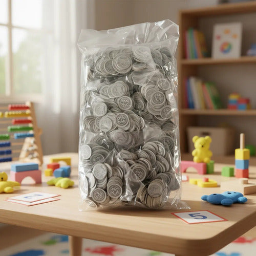 Monedas Didácticas En Cartón X 1.400 Pcs