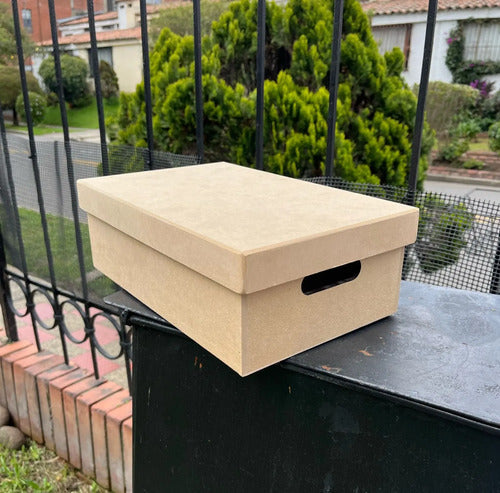 Caja Organizadora En Madera Con Manija 31x20x10cm Madera Organizadora