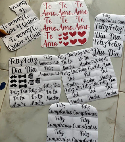 Sticker Decorativo Vinilo Adhesivo Para Globos X 12 Pcs Negro