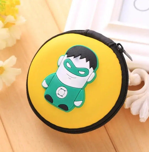 Estuche Audifonos/cargador Linterna Verde