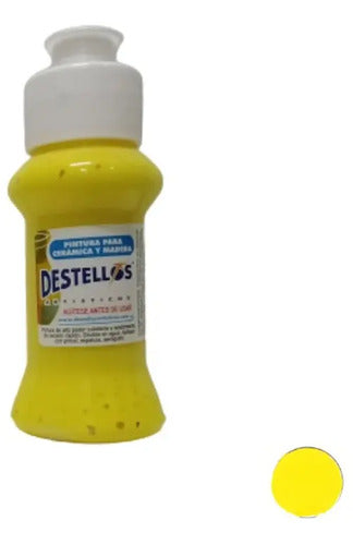 Pintura Cerámica Y Madera Destellos Color A Elección X 3 Und