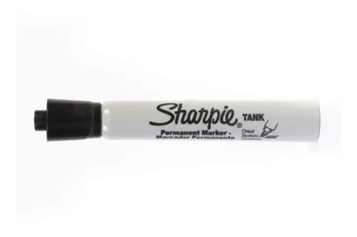 Marcador Permanente Negro Sharpie Punta Cincel X 3 Unidades