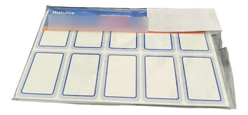 Rotulo Autoadhesivo Azul 50-33mm X 80 Pcs - Ref. 50-33 Azul Borde Azul