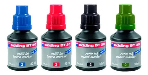 Tinta Edding Marcador Borrable 30ml X 4 Colores Ref. Bt30