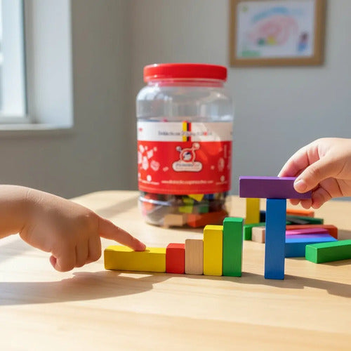 Regleta Matemática Cuisenaire Madera X 100 Piezas