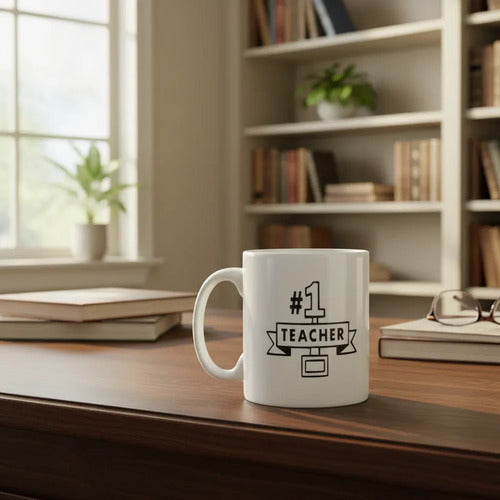 Mug Pocillo  Marcado Día Del Maestro/profesor Blanco Dia Del Maestro