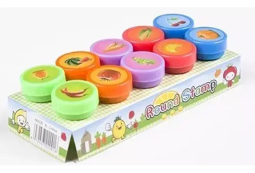 Sellos Infantiles Estampados Didácticos X 12 Unidades