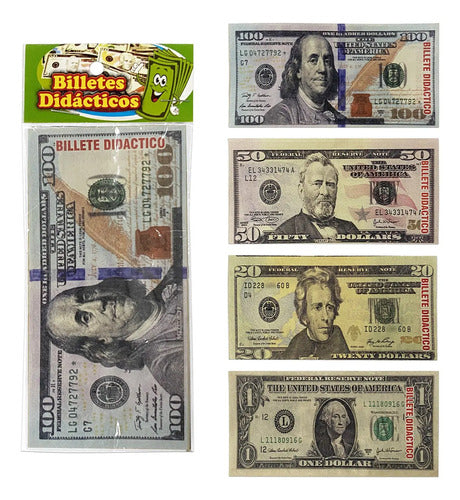Billete Didáctico Surtido Dólar X 1.000 Unidades