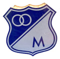 Caja Decorativa Forma Escudo Millonarios Regalo 22x21x8 Cm  Mdf Millonarios
