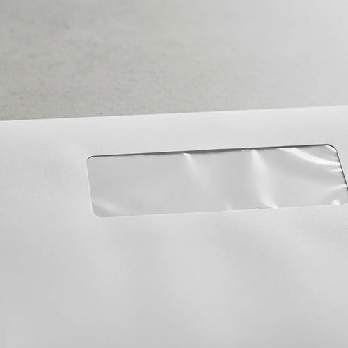 Sobre Blanco Con Ventanilla Postal Tamaño 23x12cm - 500und Blanco