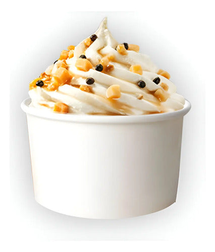 Vaso Desechable Carton Helado 4oz X 50 Unidades Blanco