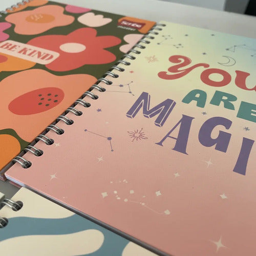 Cuaderno Grande Argollado Pasta Dura Cuadriculado 80 H